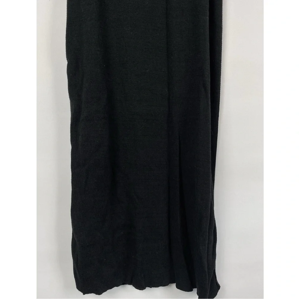Free People Womens Golden Hour Maxi Skirt L Black Grunge Slit Straight Minimal - Picture 5 of 11